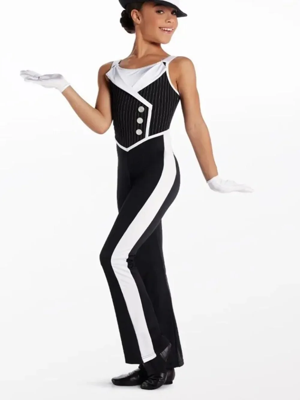 Pinstripe Jumpsuit Weissman Dance Costume LC 15726 New York New York